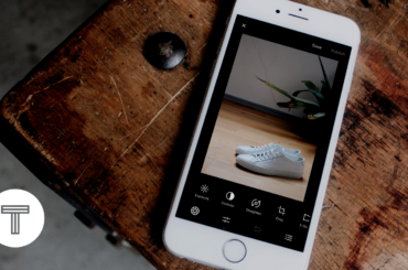 TINT logo next to a phone displaying an image of shoes