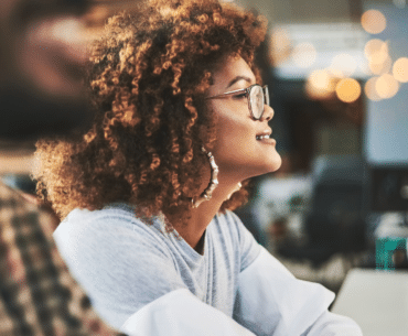 Woman listening intently