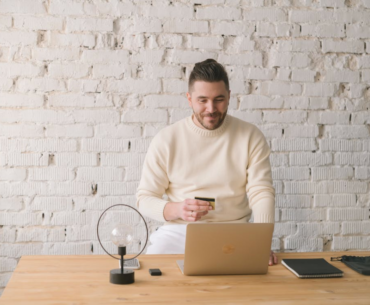 A man shopping online